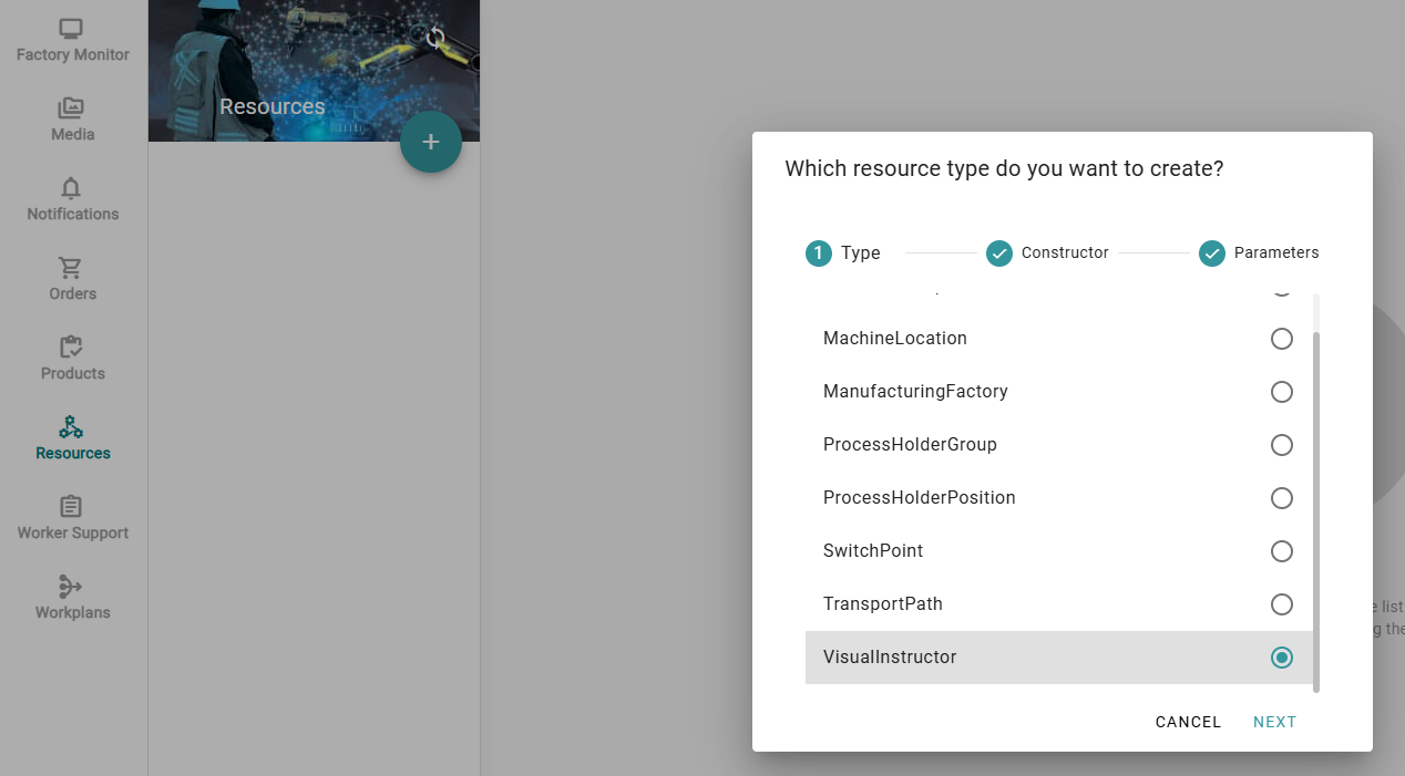 Create resources